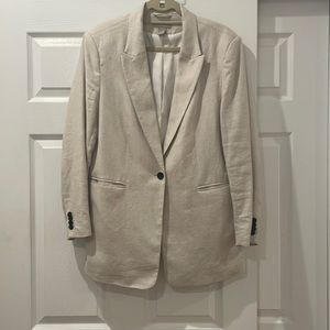 Oversized cream linen blazer, H&M, size Medium